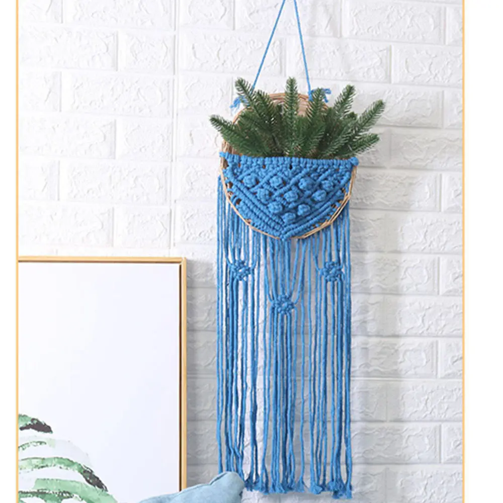 

Macrame Plant Hanger Wall Hanging Decoration Rattan Flower Basket Flower Vine Pots Vase for Home Wedding Party Decor