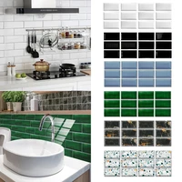 12pcs 100x200mm imitation tiles pattern wallpaper wall stickers pvc waterproof high quality crystal film decorative stickers
