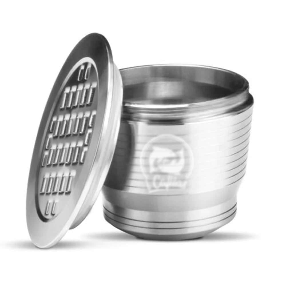 

High Quality 304 Stainless Steel Coffee Capsule Tamper Set Reusable Refillable Filter Pod Cup