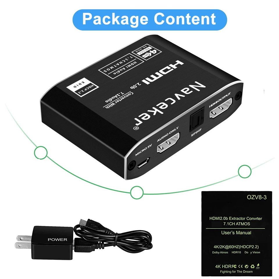 2021 HDMI аудио экстрактор 4K SPDIF конвертер 5 1 в RCA Сплиттер оптический переключатель