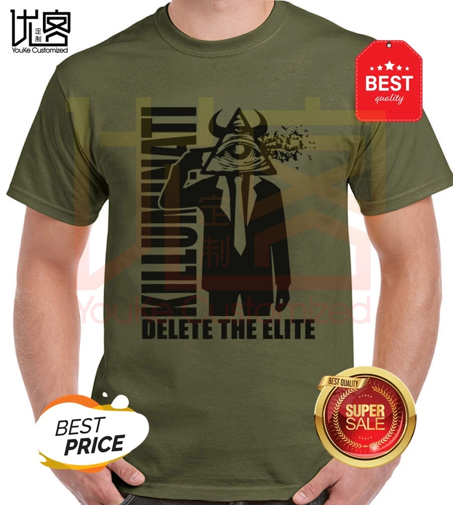 Killuminati Иллюминаты футболка новый мировой порядок глаз Traingle символ Mason Топ крутая