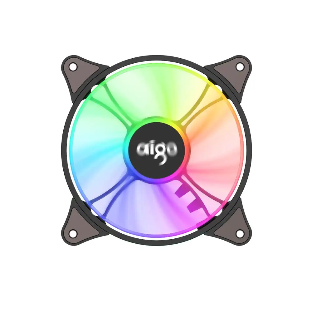 Aigo AR12 120 мм вентилятор охлаждения RGB теплоотвод 3pin 5В аура синхронизация 12 см ПК - Фото №1