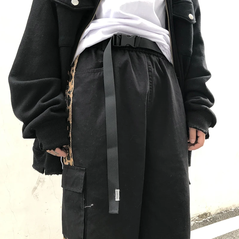 UNCLEDONJM брюки карго с леопардовым принтом для мужчин Harajuku Хип Хоп Уличная одежда