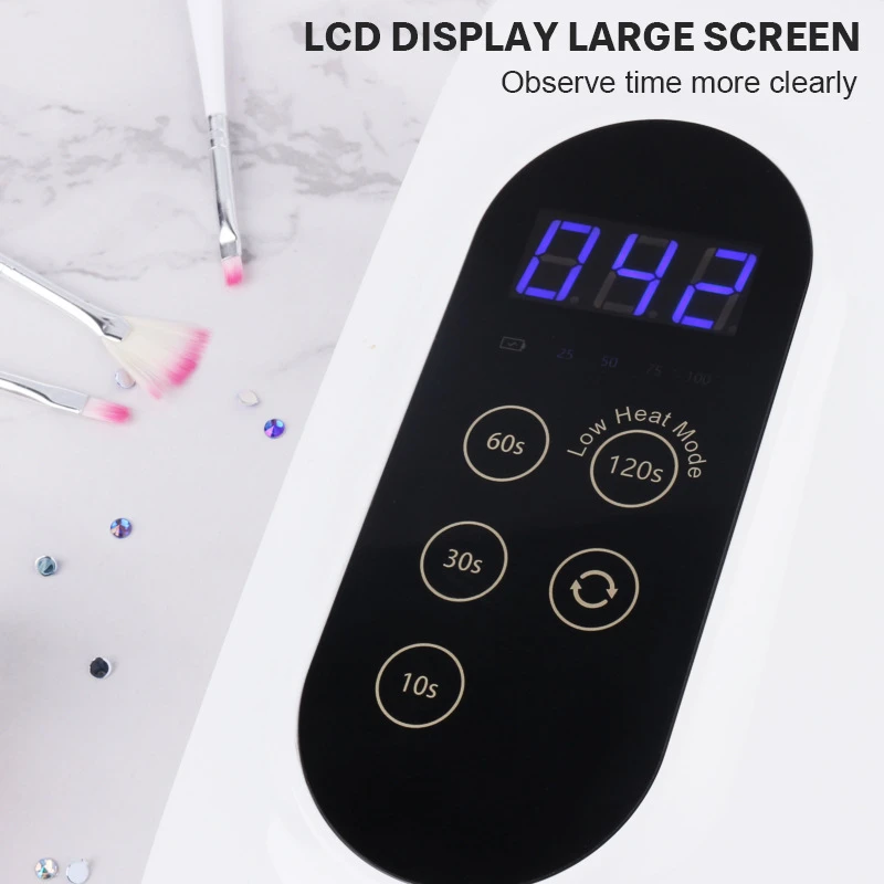 

72W UV LED Nail Lamp With 36 Leds Intelligent Gel Nail Dryer For All Type Gel Curing Lamp LCD Display Auto Sensor Manicure Tools