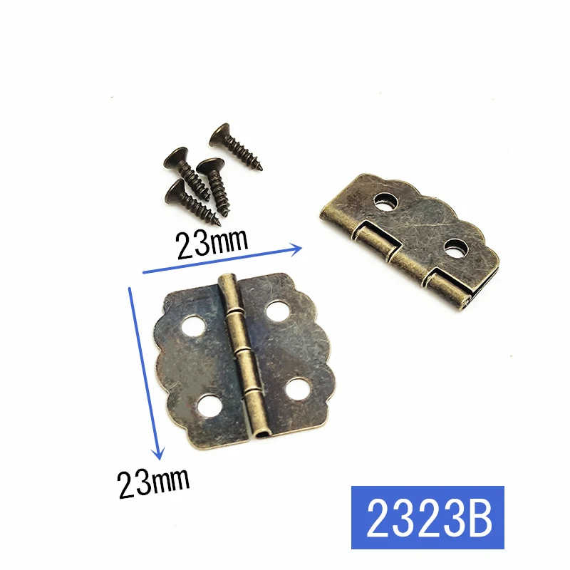 

30 шт., модный дизайн, бронзовая мини-кружевная дверь, ящик для шкафа, шкатулка для драгоценностей, железная петля, украшение, мебельная фурнитура 23 мм