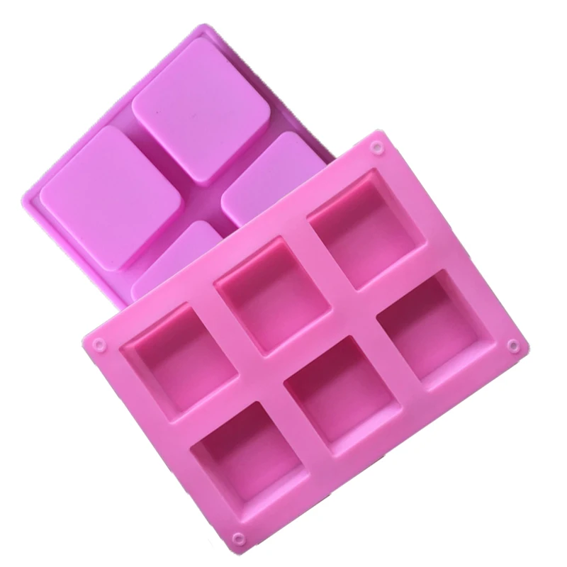 

Square Soap Mold Handmade Soap Bath Bomb Tools Candle Craft DIY Mousse Cake Craft Nonstick Pudding Jelly Pan Silicone Cake Mold
