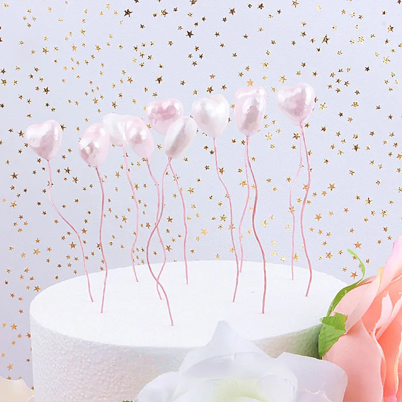 Жемчужина любовь выпечки Десерт Торт Топ С Днем Рождения Кекс Топпер Свадьба