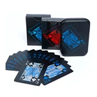 Набор пластиковых игральных карт из ПВХ, водостойкие карты для покера, инструменты для волшебных фокусов и вечеринок, Черное золото, 54 шт., креативный подарок