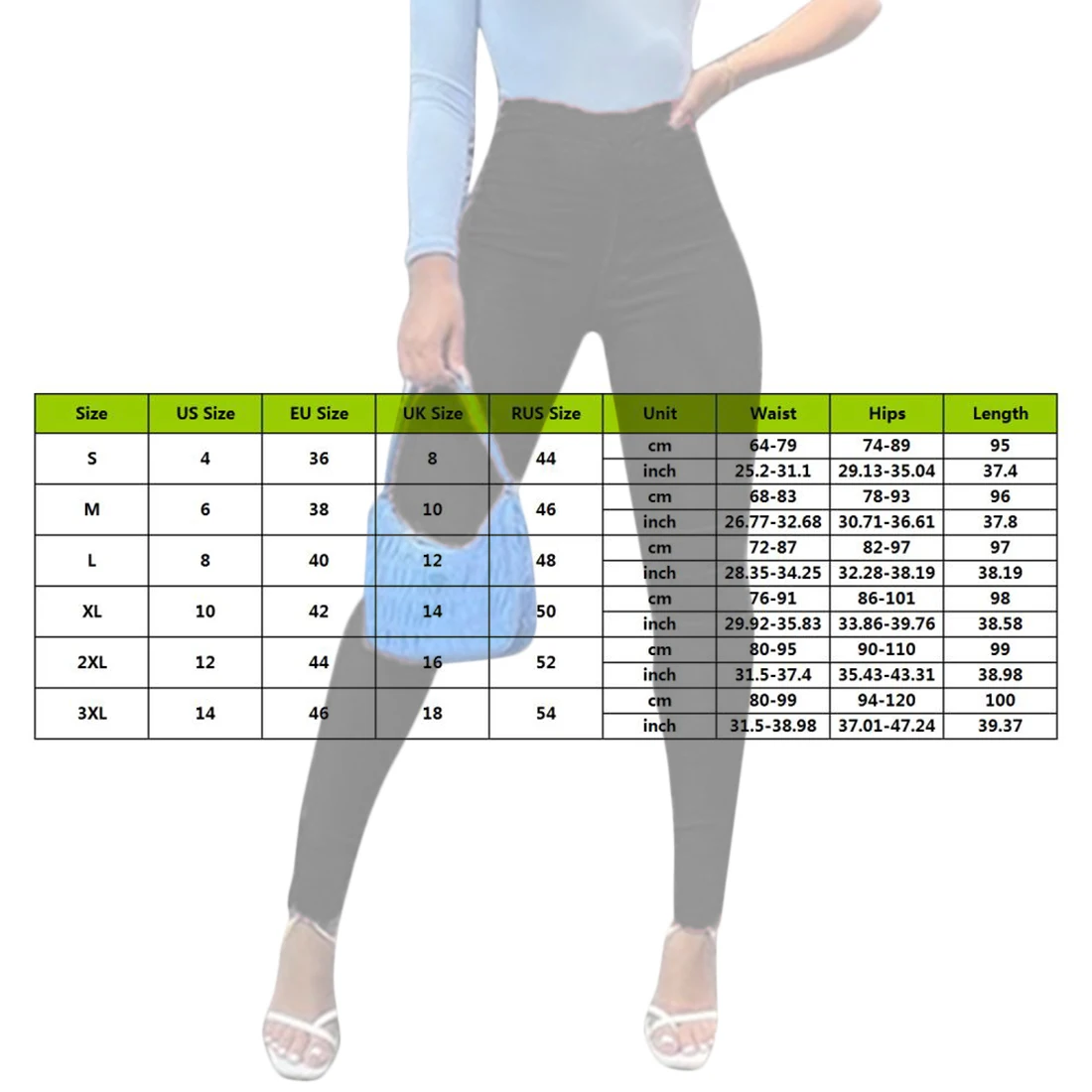 

Female Trousers High Waist Stretch Slim Pencil Trousers Women Clothing Pants Sexy Women Lady Plus Size Skinny Pants