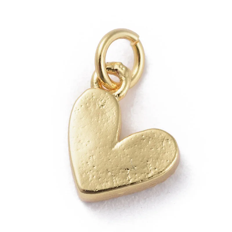 

YEYULIN 10Pcs Gold Tone Copper Charms Enamel Heart Charms For DIY Necklaces Bracelets Jewelry Making Accessories Finding
