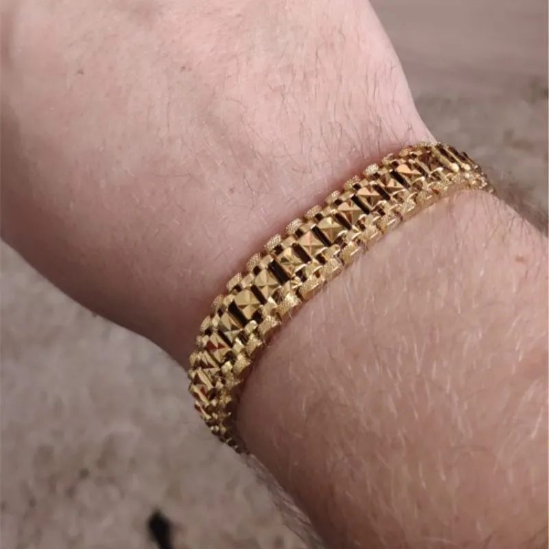 Мужской браслет Золотая цепочка для женщин мужчин мальчиков и девочек подарок