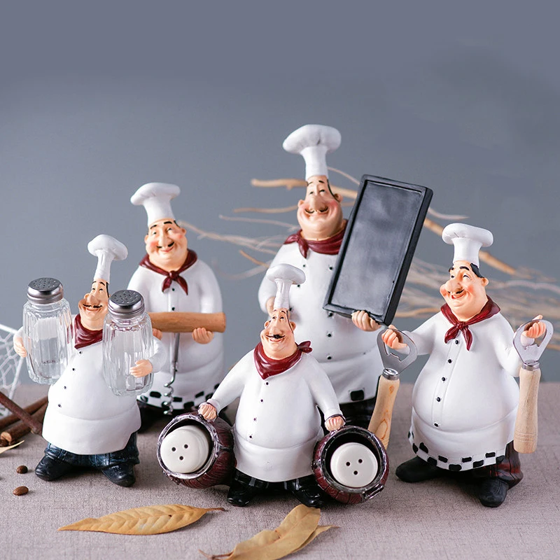 Миниатюрная статуя шеф повара в стиле ретро для дома кухни ресторана бара