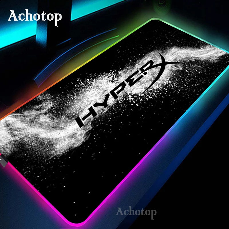 

HyperX LED Light Gaming Mouse Pad RGB Large Keyboard Cover Non-Slip Rubber Base Computer Carpet Desk Mat PC Game Mouse Pad