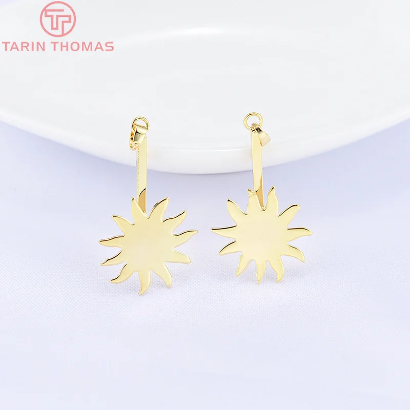 

(149 150) 6PCS 45x23MM 24K Gold Color Plated Butterfly Sun Flower Pendants Charms High Quality DIY Jewelry Making Findings