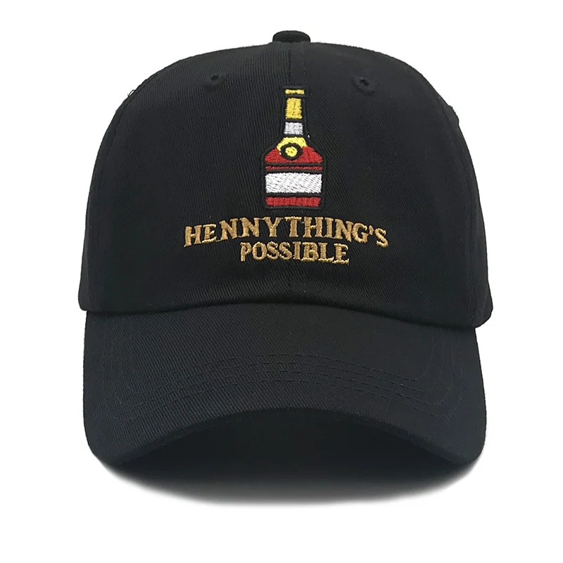 Новая винная бутылка Henny шляпа для папы вышитая изогнутая регулируемая бейсболка