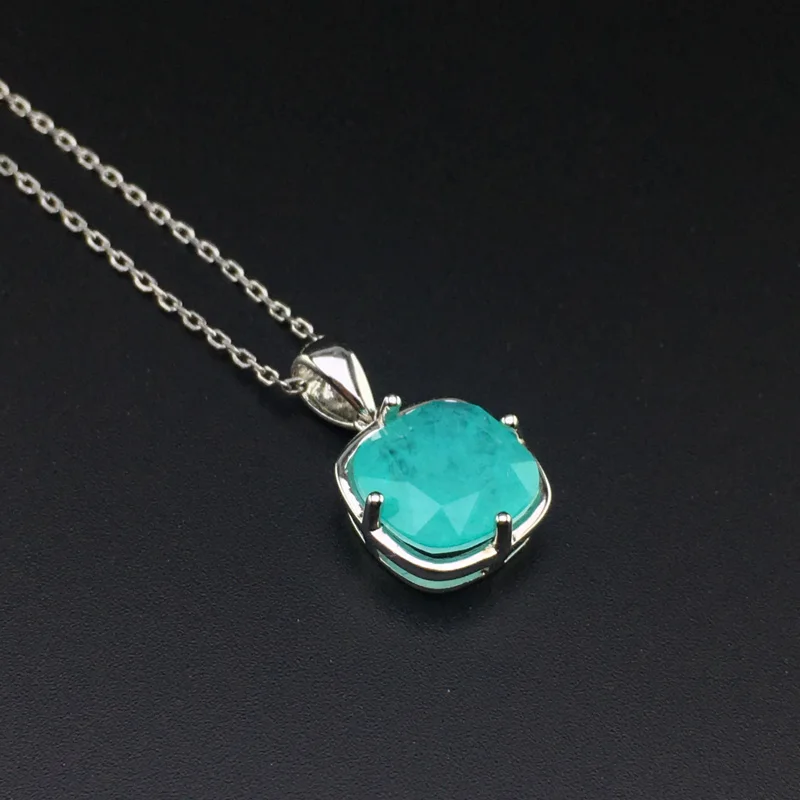 Женская подвеска из серебра 925 пробы с турмалином