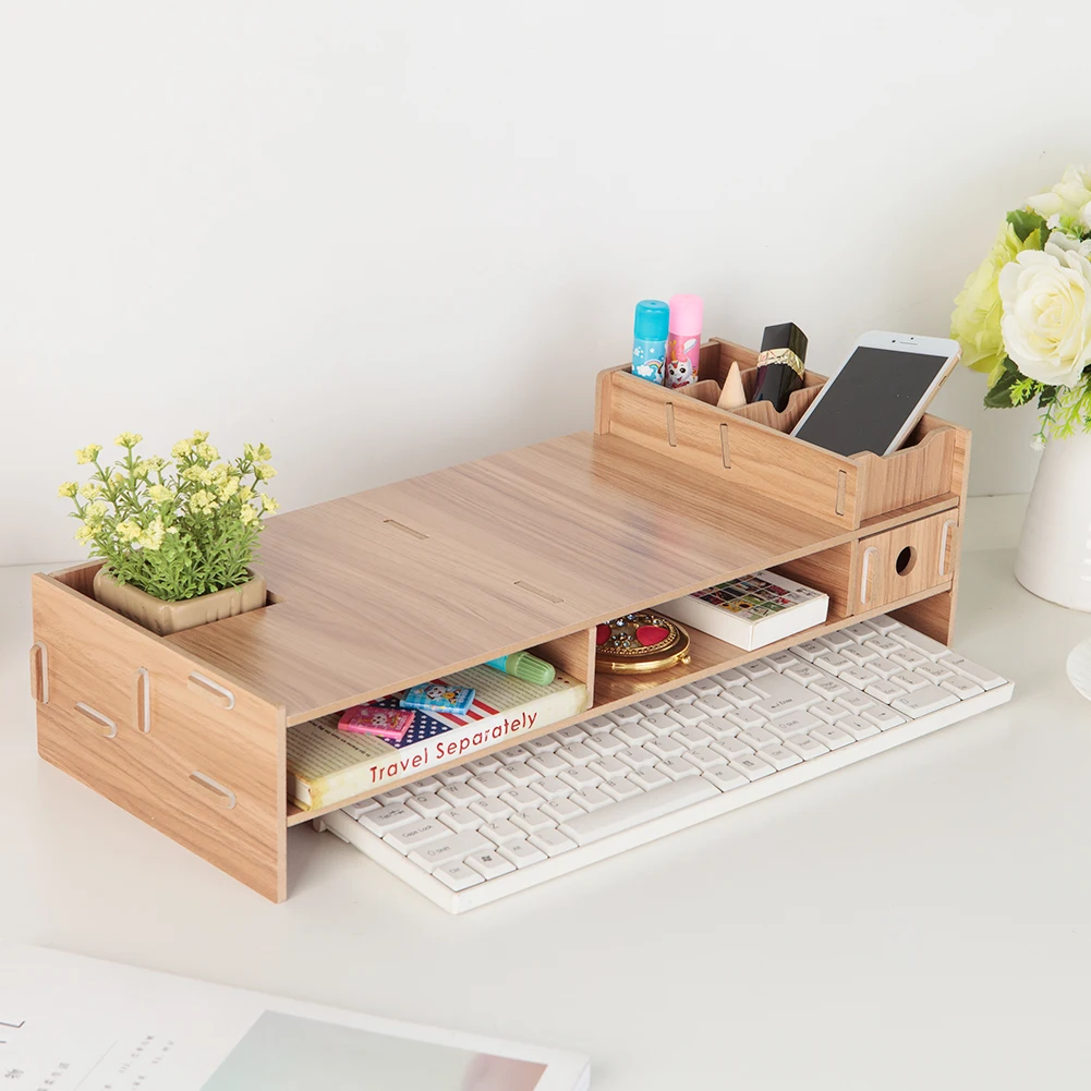 Многофункциональный деревянный LCD Настольный ПК МОНИТОР стоящая подставка