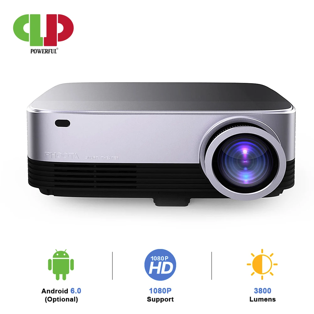 Мощный HD проектор SV 428 с поддержкой 1080p 3800 люмен на выбор Android (1G + 8G) wifi светодиодный