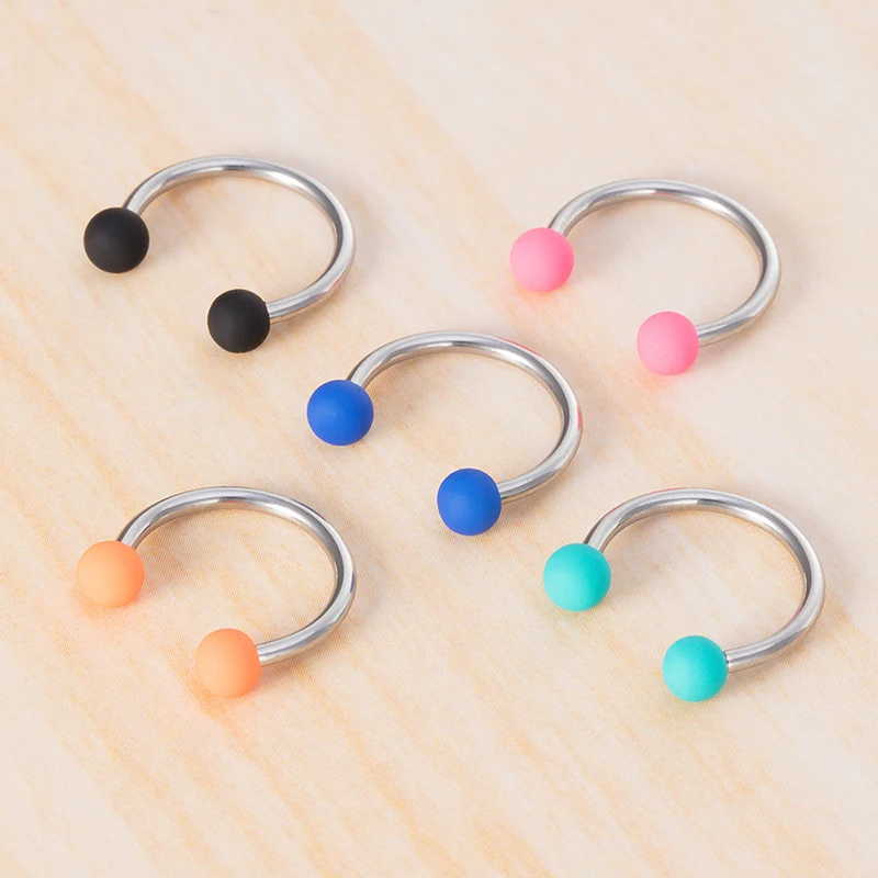 5 шт. нос кольцо акриловый шар для пирсинга перегородки носа пирсинг