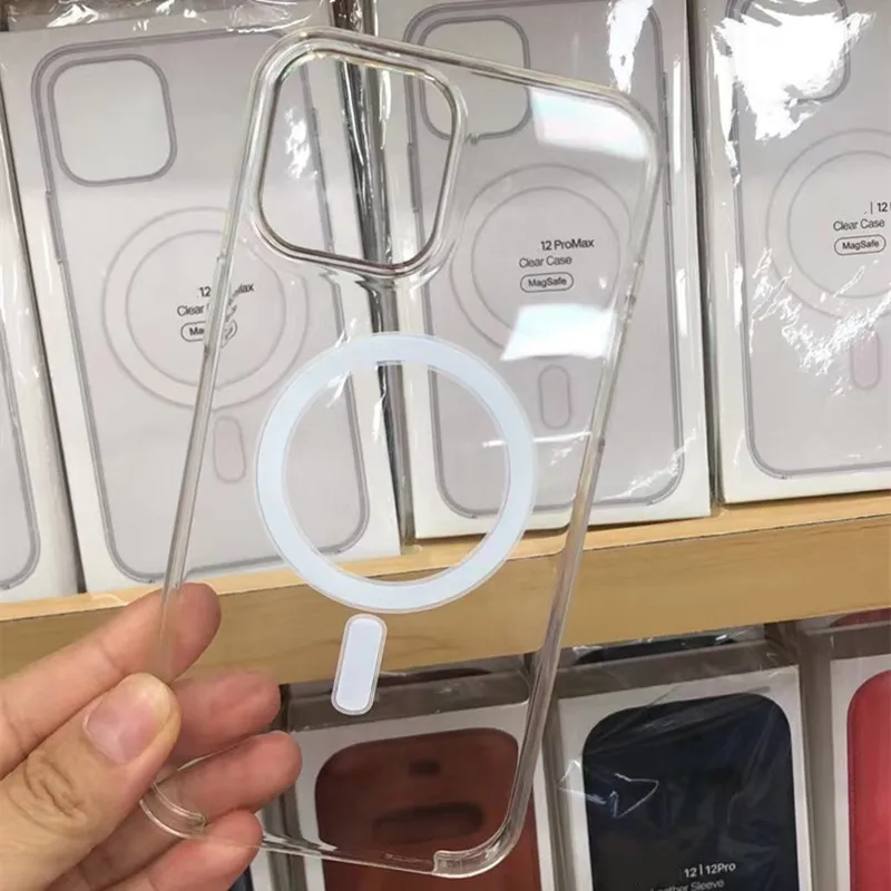 

5PCS Top Quality Transparent Magnetic Case For iPhone 13 12 11 Pro Max Magsaf* Magsafing Wireless Charging Clear Cover iPhone 13