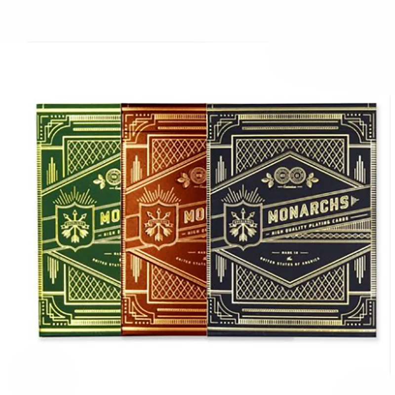 Зеленые/красные/синие карты Monarch высококачественные игральные новые покерные
