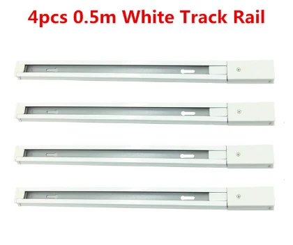 Железнодорожный трековый светильник, 0,5 м, черный/белый, 1-10 шт