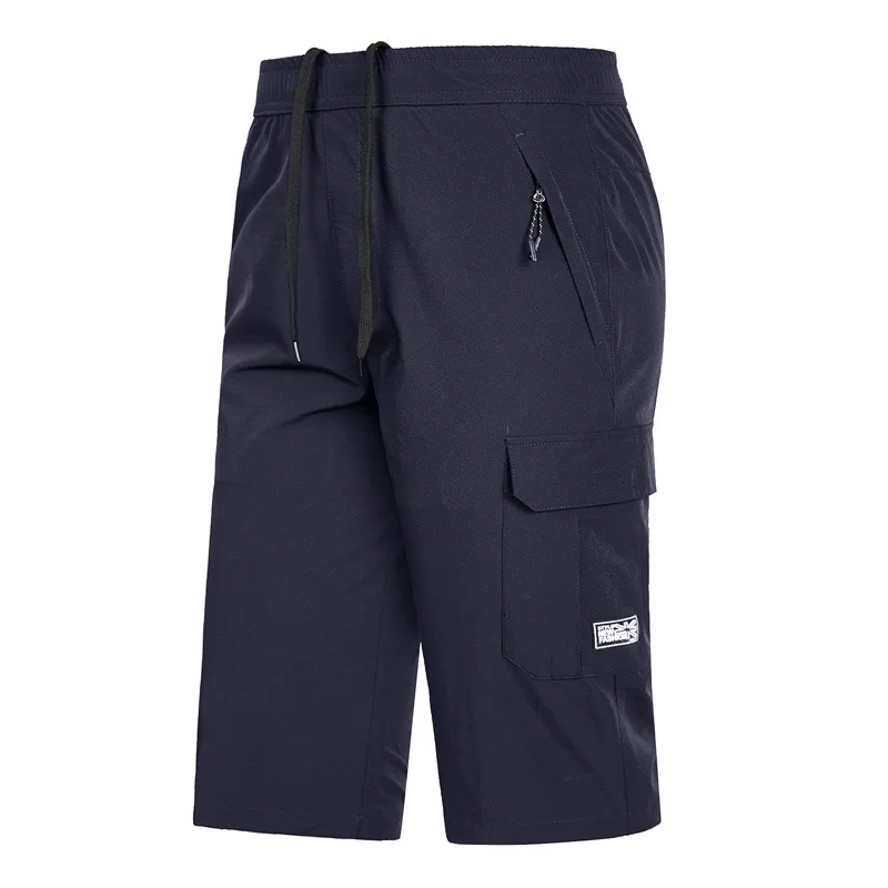 

Mens Summer Shorts 2021 Large Size 5xl 6XL 7XL 8XL Quick Dry Breeches Bermuda Male Elastic Stretch Zipper Pocket Long Short Men