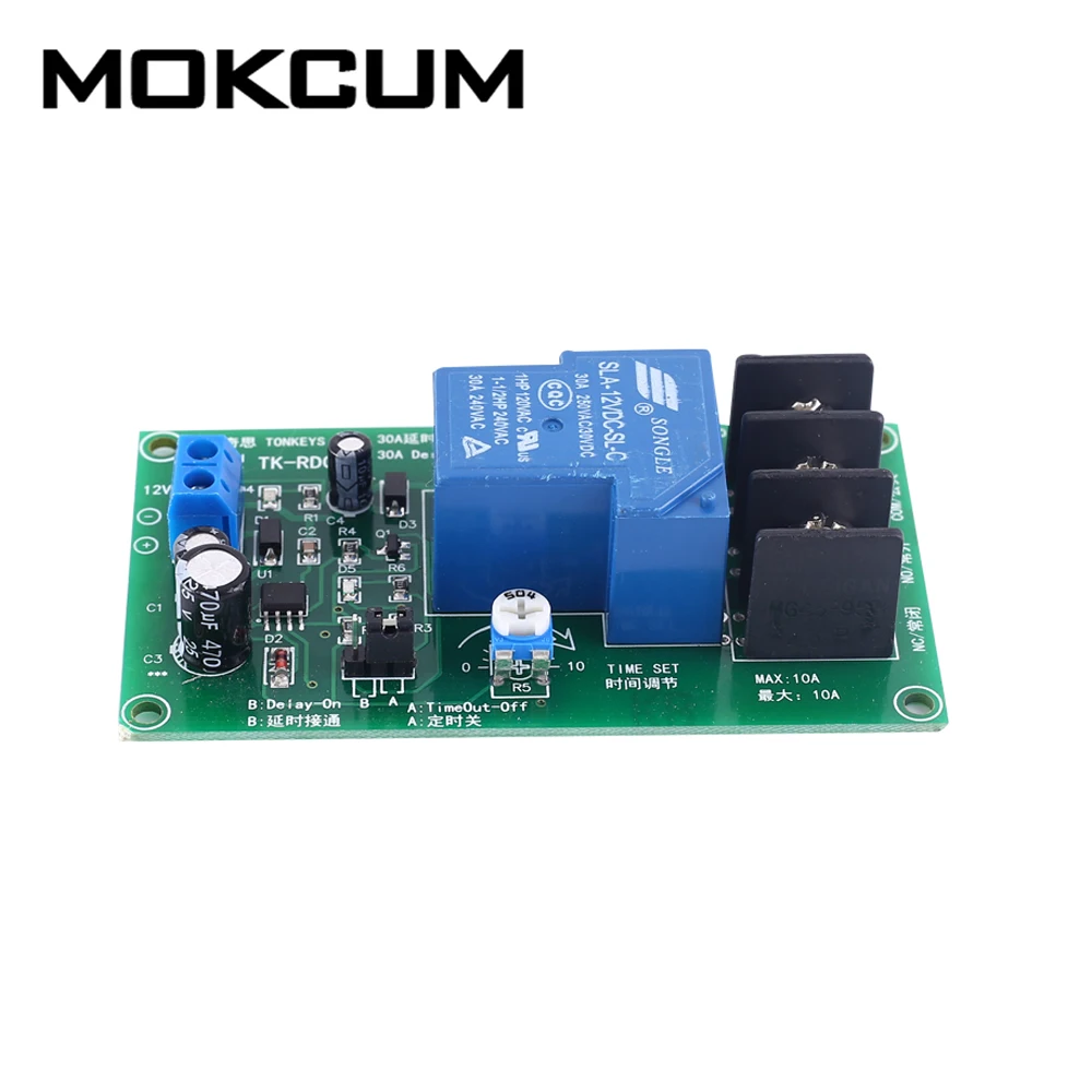 DC 12V 200s модуль реле задержки 30A контроллер переключателя Регулируемая схема задержки включения питания DC 12V 200s модуль реле задержки 30A контроллер переключателя Регулируемая схема задержки включения питания