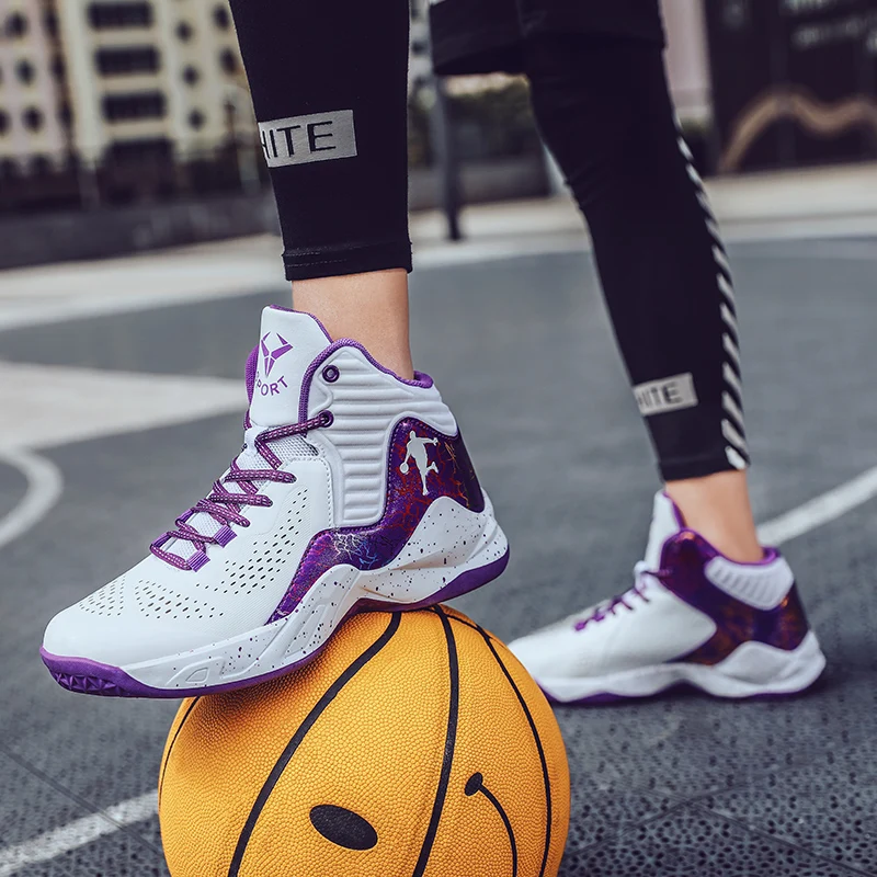 High-top Basketball Shoes for Men Sneakers Breathable Light Basketball Sneakers Outdoor Sport Shoes Male Training Ankle Boots