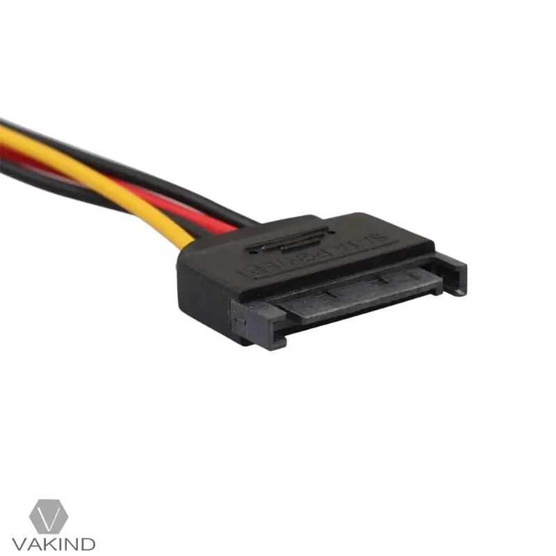 SATA 15pin штекер на IDE Большой 4-контактный привод HDD шнур питания соединитель адаптер