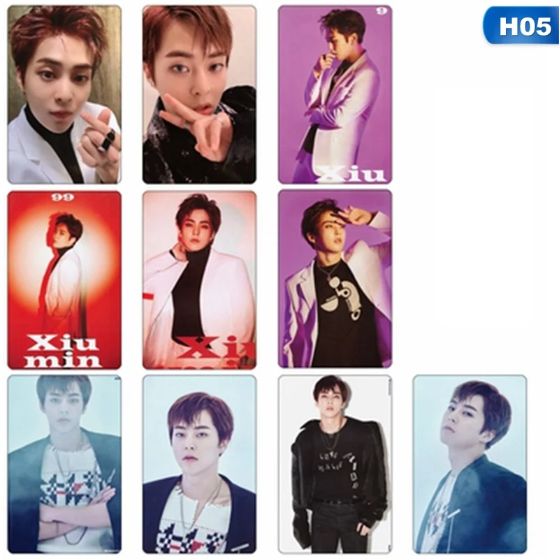 H05 10 шт./компл. альбом KPOP EXO LOVE SHOT самодельная бумага Lomo карта фото плакат в виде карты фотостудии игрушек, для подарка, для фанатов - Цвет: H05