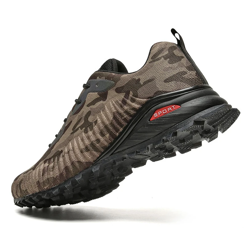 Big Size Sneakers 40-50 Men Trail Running Shoes Male  Breathable Knit Athletic Tennis Shoes Jogging Walking Outdoor Sneakers