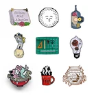 Модный креативный значок астронавт звезда газета кофейная чашка лампочка призрак робот Honeypot эмалевая булавка на лацкан подарок мужчинам и женщинам