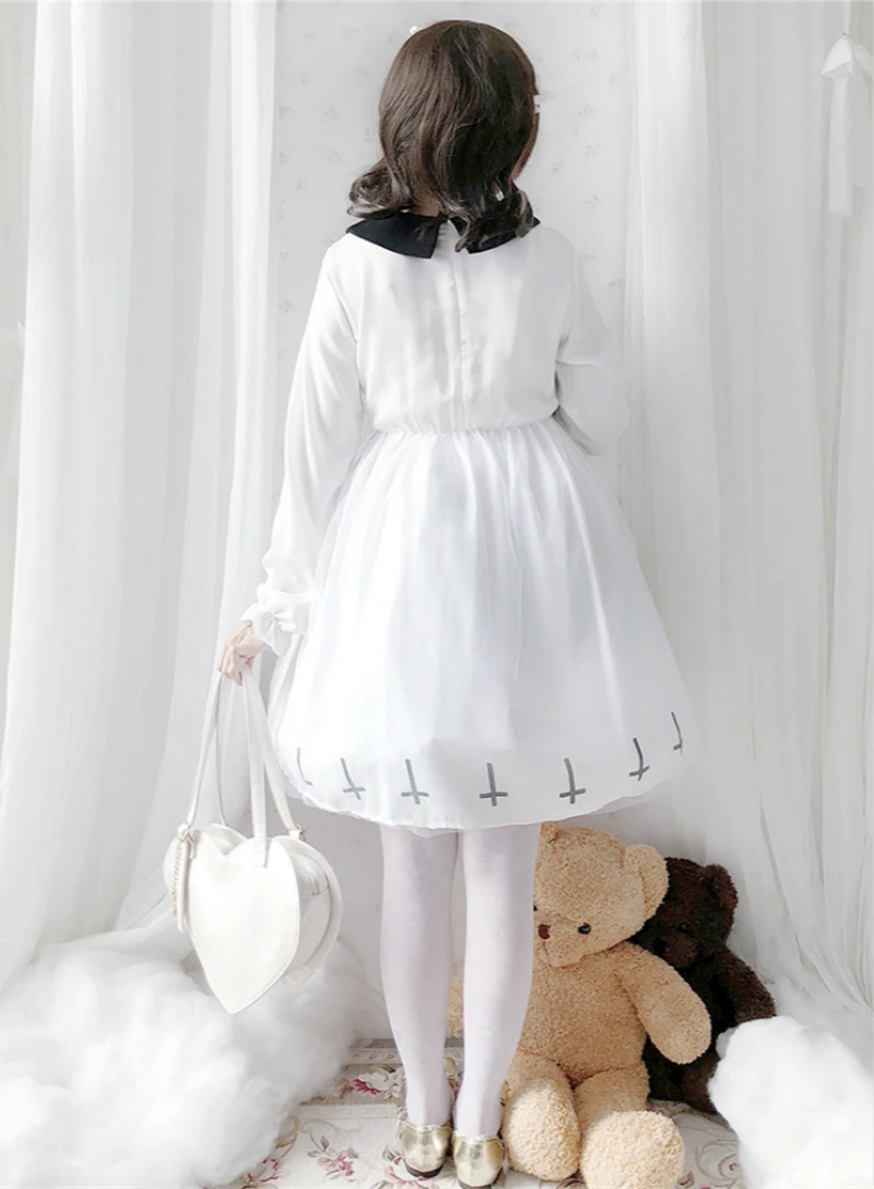 

Girls Cosplay Female Dress Japanese Soft Sister Gothic Style Star Tulle Dress Lolita Cute Girl Dress
