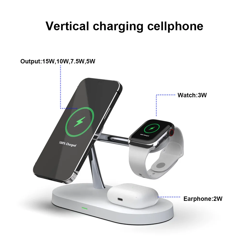 bonola 3 in 1 magnetic wireless charger for iphone 12 pro max mini chargers for apple watch 6 se airpods pro 2 3 charger holder free global shipping