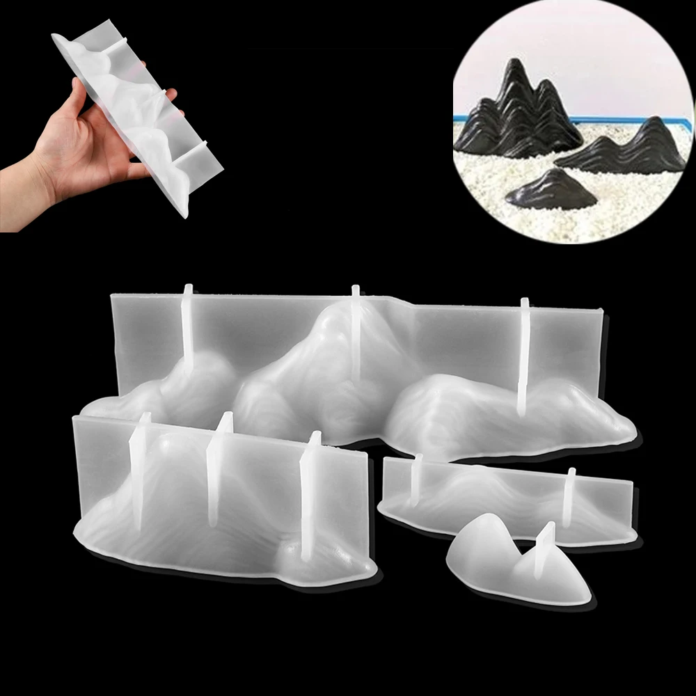

3D Rockery Decor Silicone Epoxy Resin Moulds Island Mountain Handmade Crafts Decor Tool For DIY Jewelry Casting Making Supplies