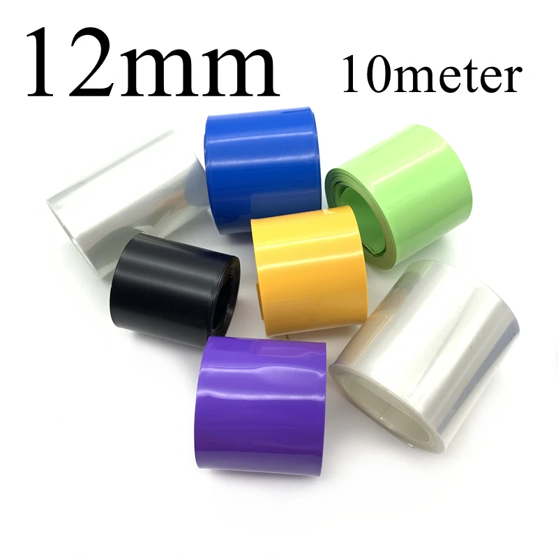 Термоусадочные трубки для литий ионной пленки 10 м ширина 12 мм 18650 дюйма|Кабельные