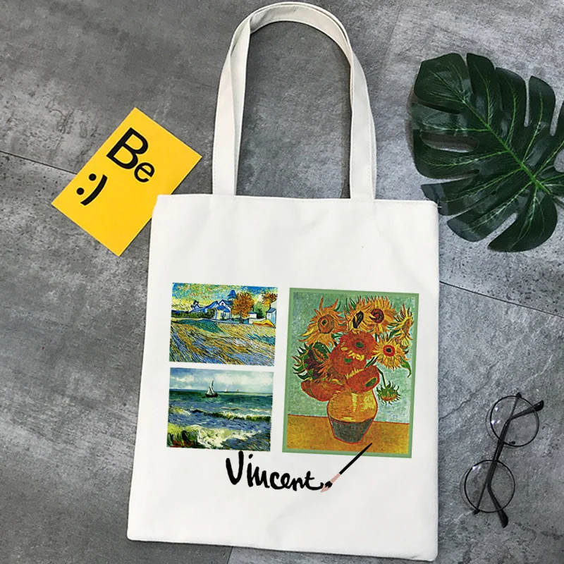 

Van Gogh shopping bag shopper bolsas de tela shopper recycle bag jute bag bolsa bag cloth fabric sacolas