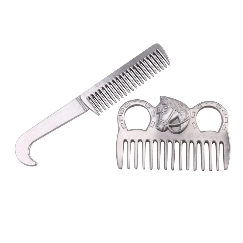 

10-IN-1 Horse Grooming Tool Set Cleaning Kit Mane Tail Comb Massage Curry Brush Sweat Scraper Hoof Pick Curry Comb Scrubber