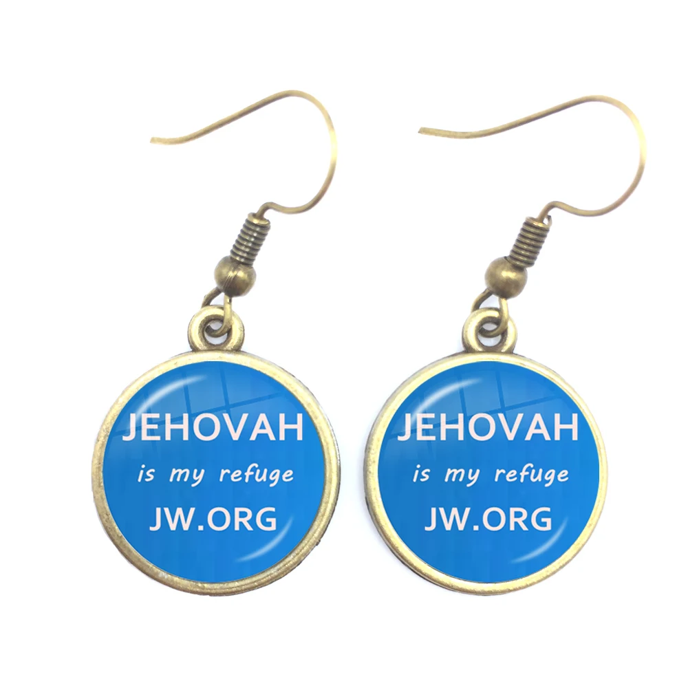 JW.org висячие серьги с изображением очевидцев из стекла кабошон антикварные