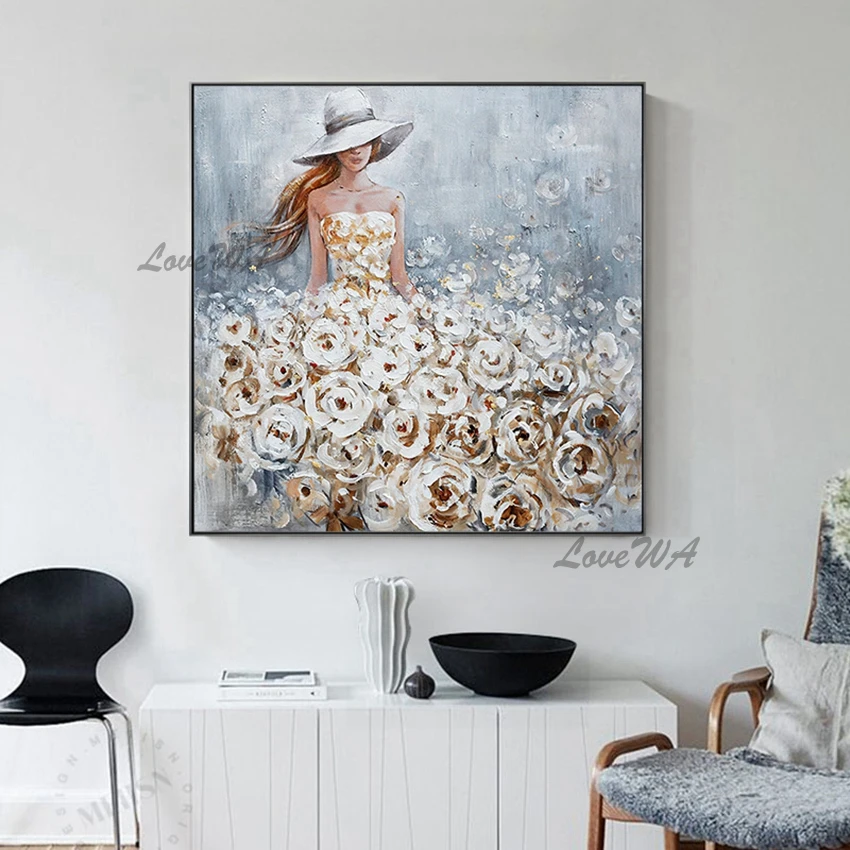 Ручная роспись сексуальная леди красивая девушка портрет картина маслом спальня