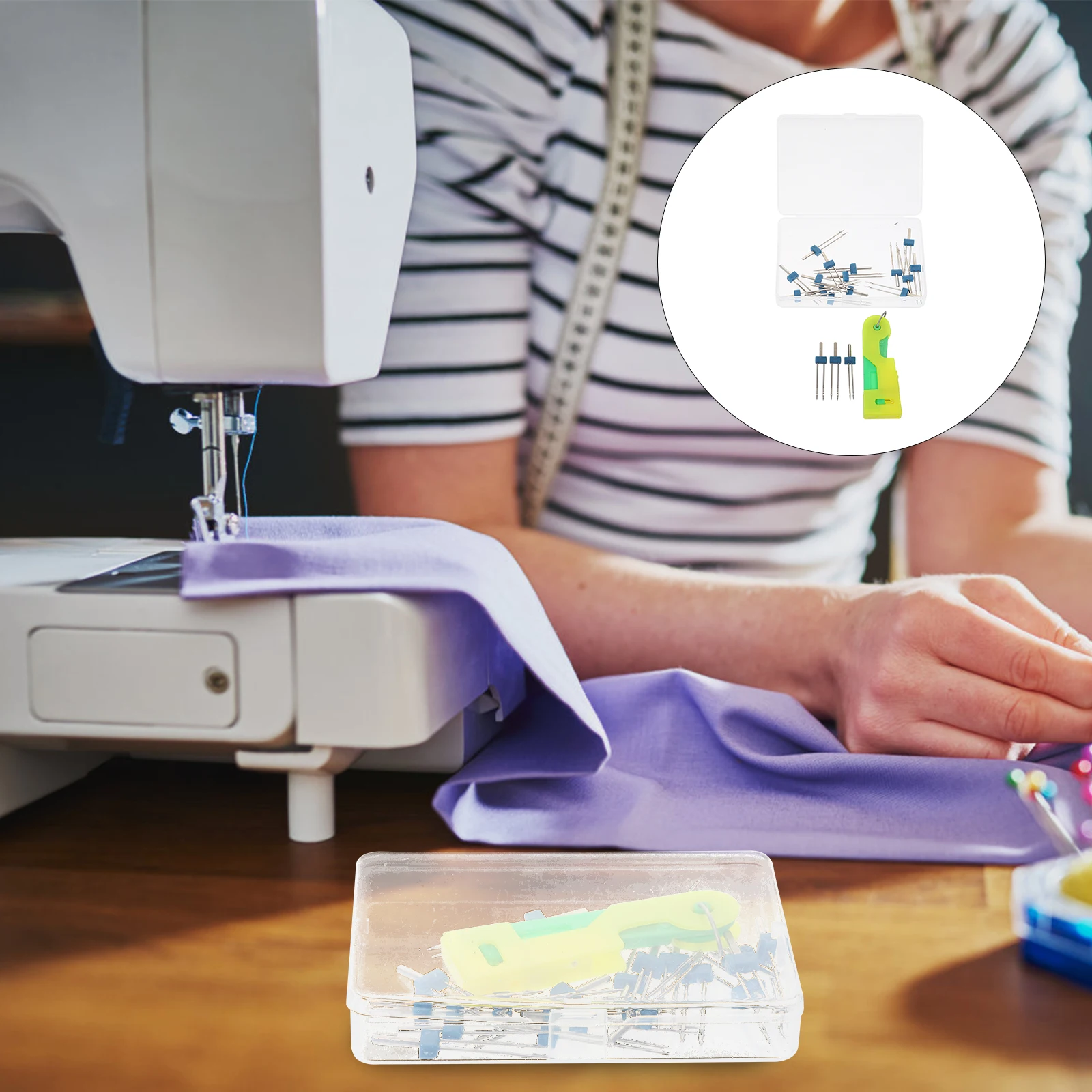 1 набор швейных машин швейные принадлежности двойная игла булавка для магазина |