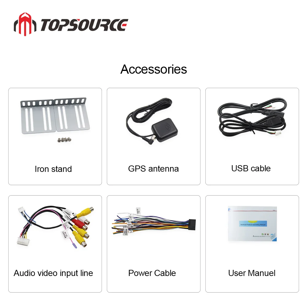 Автомобильный мультимедийный плеер TOPSOURCE 7 дюймов GPS-навигация Android 8 1 2 Din HD FM