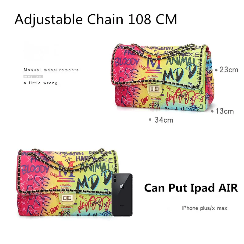 Модная роскошная дизайнерская женская сумка 2020 сумки с граффити Дамский кошелек