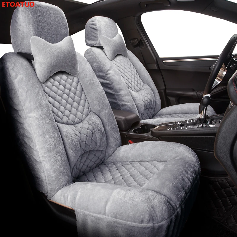 ETOATUO Winter Auto Full coverage Seats Covers Plush Car Seat Cover for Honda civic accord crv grosstour honda pilot car covers |