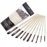 nylon artist paint brushing acrylic watercolor brush set for drawing gouache oil art supplies tips 10 pack