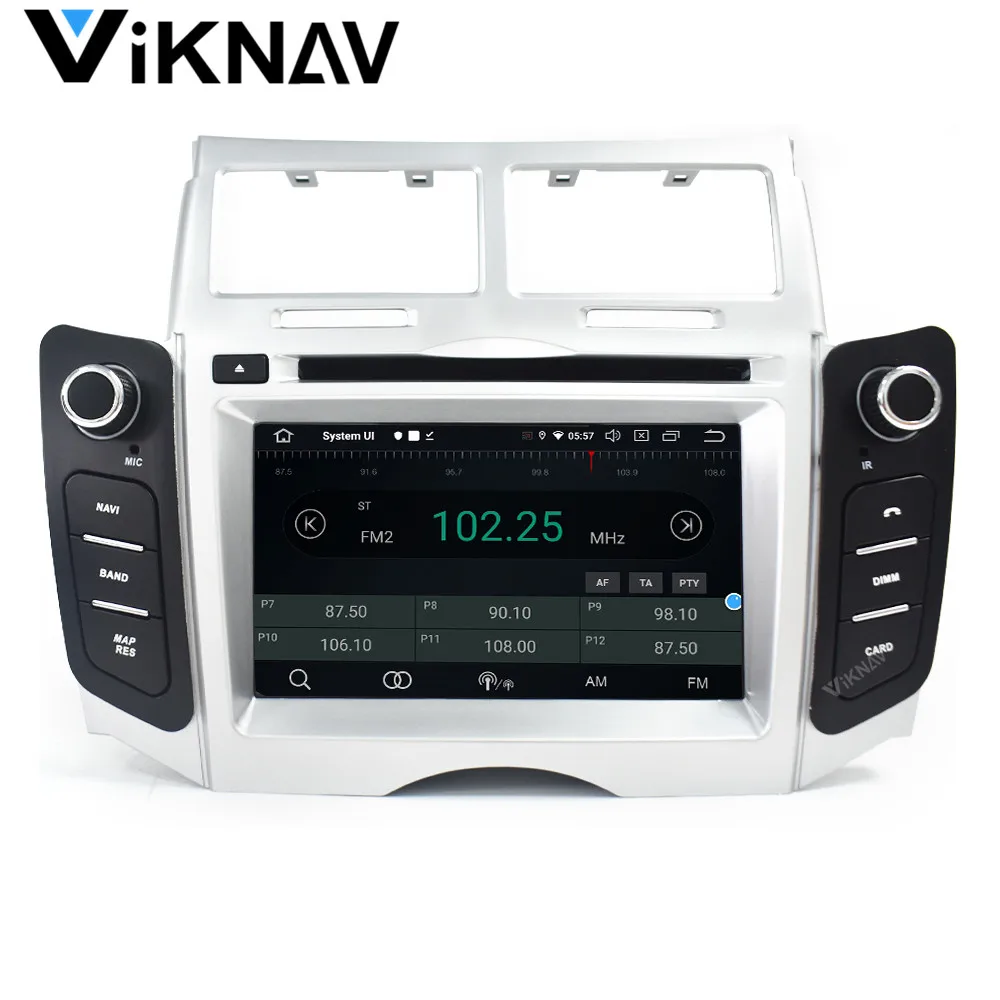 Автомагнитола для Toyota Yaris 2005-2011 android 10 мультимедийный проигрыватель стерео аудио