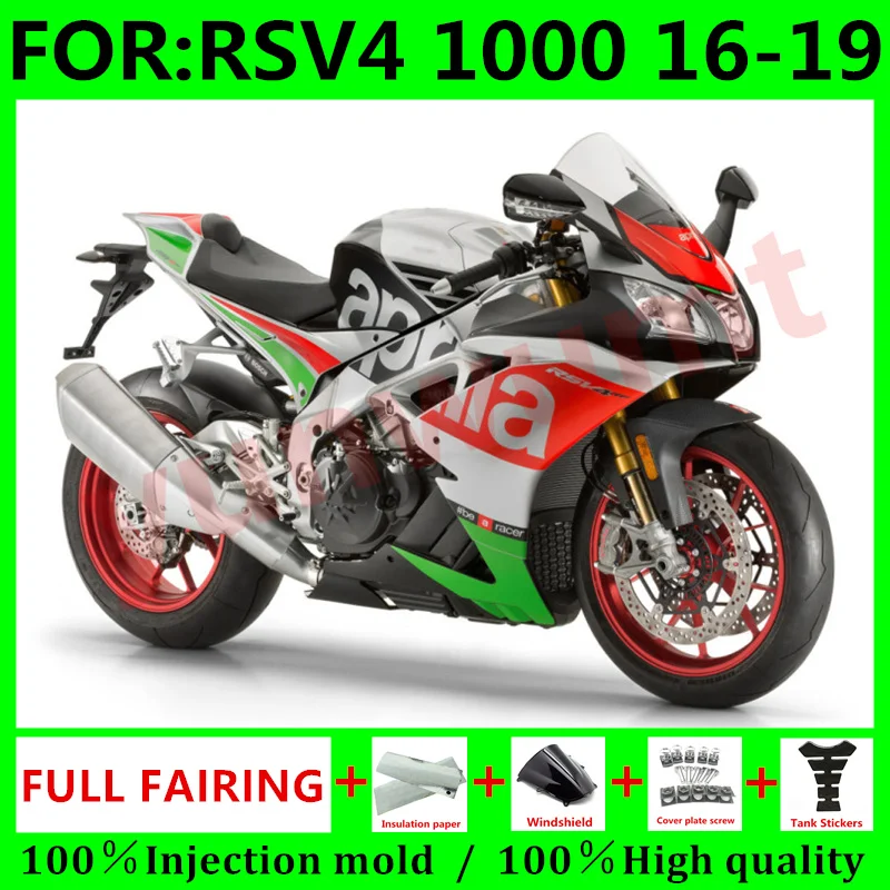 

New ABS Motorcycle Injection mold Fairings Kit Fit for Aprilia RSV4 1000 RSV 4 1000 16 17 18 19 bodywork fairing set red black