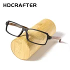 Оправа для очков HDCRAFTER Мужская квадратная, Классическая Ретро-оправа для коррекции зрения при близорукости, в деревянной оправе, 2021