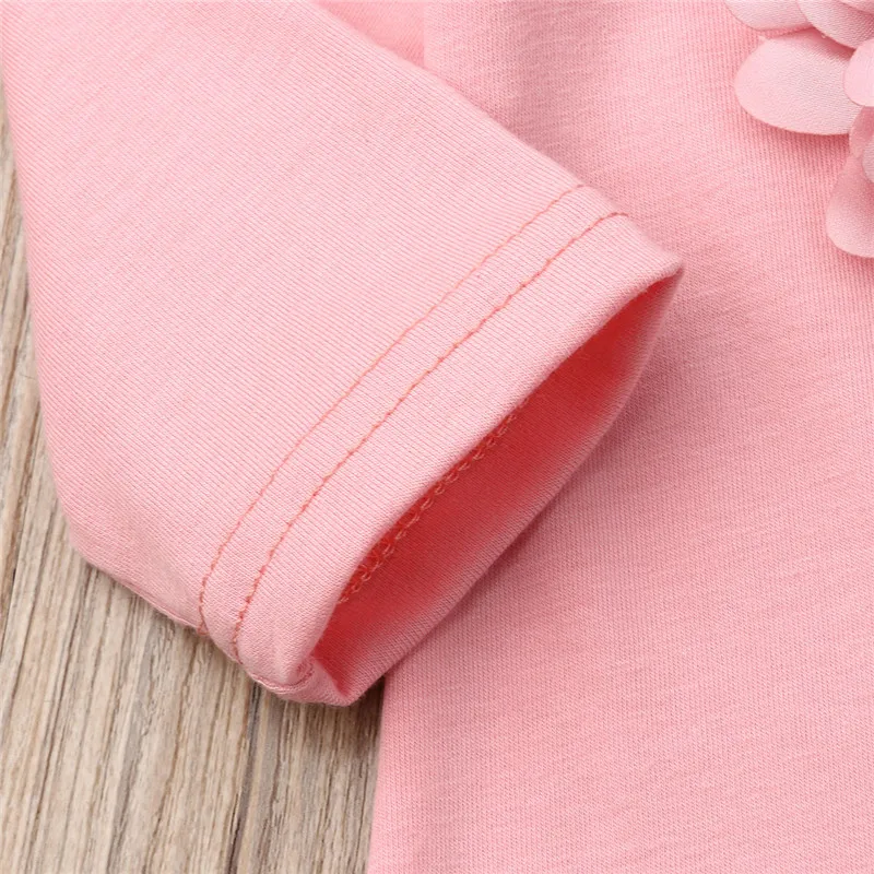 

Newborn Baby Girls Flower Romper Jumpsuit Hat Autumn Long Sleeve Solid Outfits Clothes 0-18M Toddler Girls Clothing